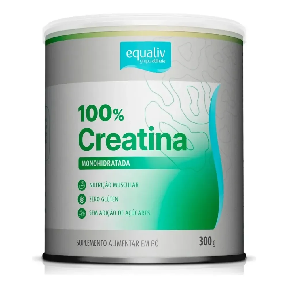 Creatina Monohidratada Equaliv 300g  Pura E Segura Sem Sabor