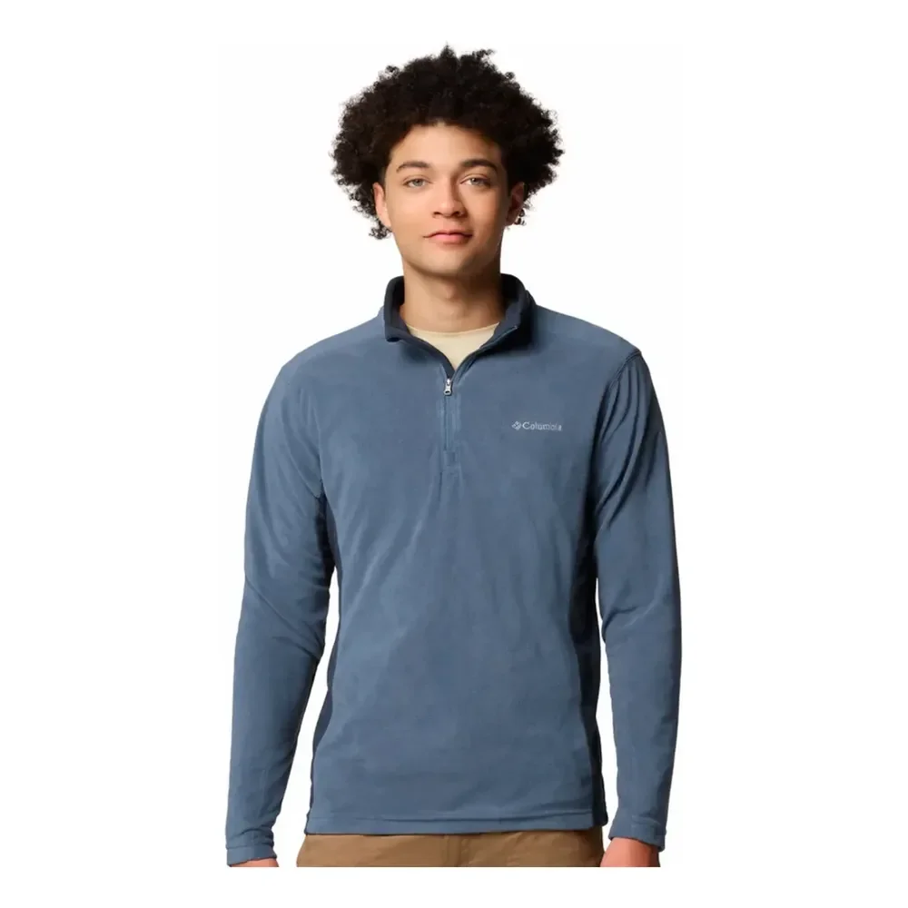 Blusa Columbia Masculina Klamath Range Ii Half Zip Azul Azul M/m