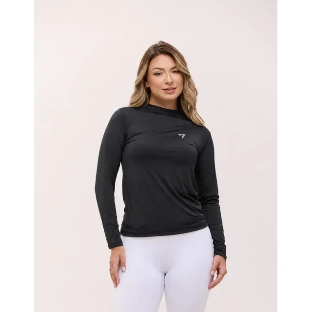 Camiseta Feminina Térmica Manga Longa Proteção Solar Uv
