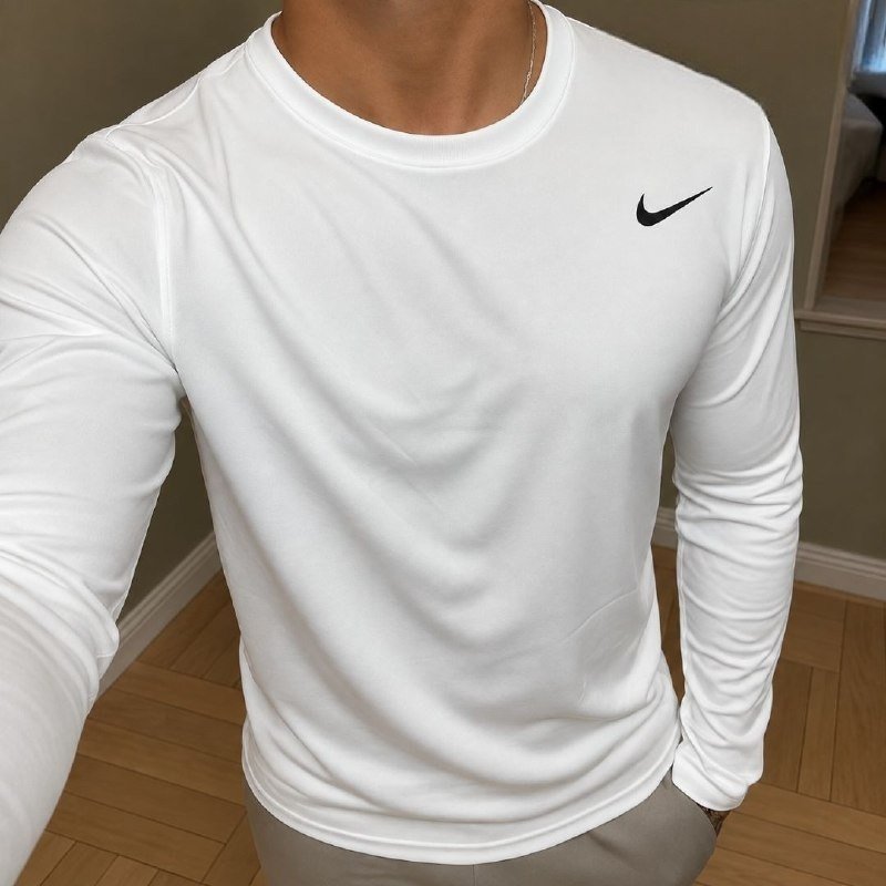 Camiseta Dri Fit Nike Manga Longa Flex Masculina